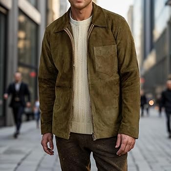 ジャケット・アウター ollun boa suede combination coat mocha Men's Suede Trucker Jacket - Mott & Bow